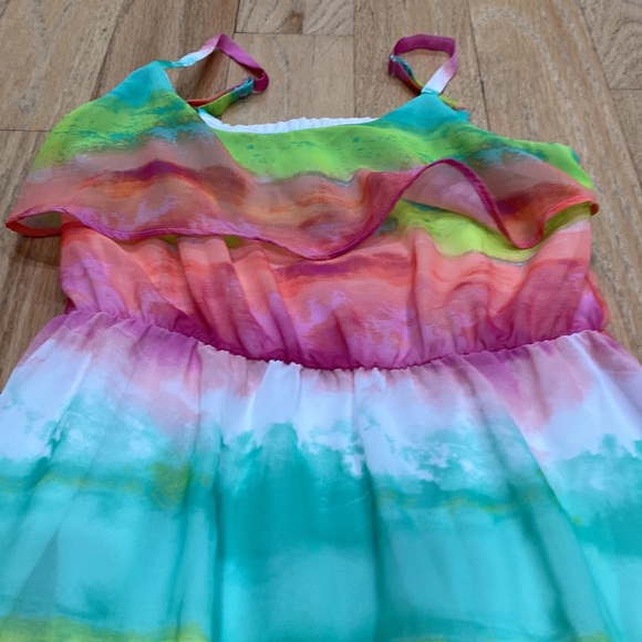 Childrens place rainbow style dress medium 7/8 kids girls - Picture 2 of 4